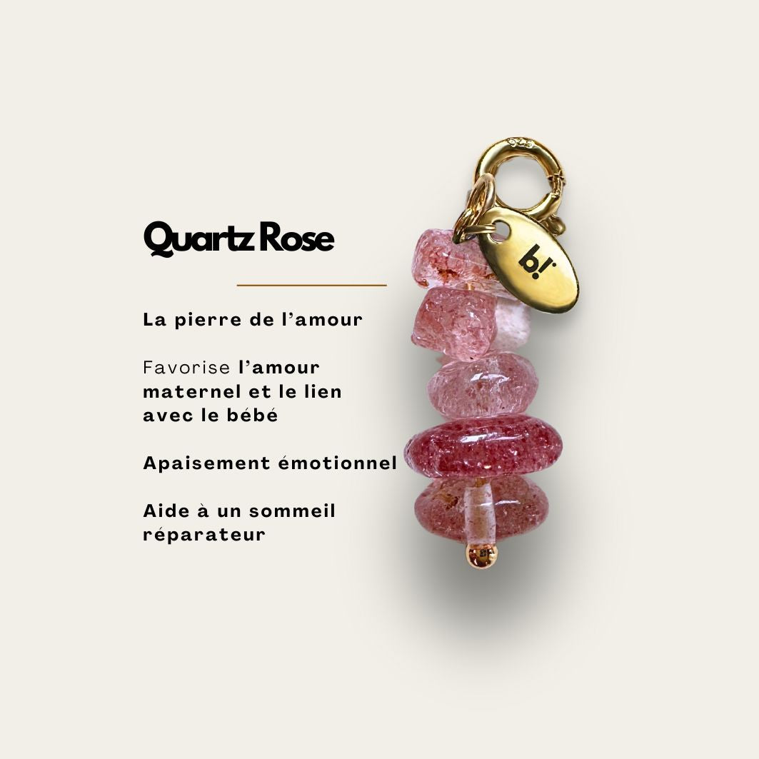 Quartz rose | Charms Bola de Grossesse