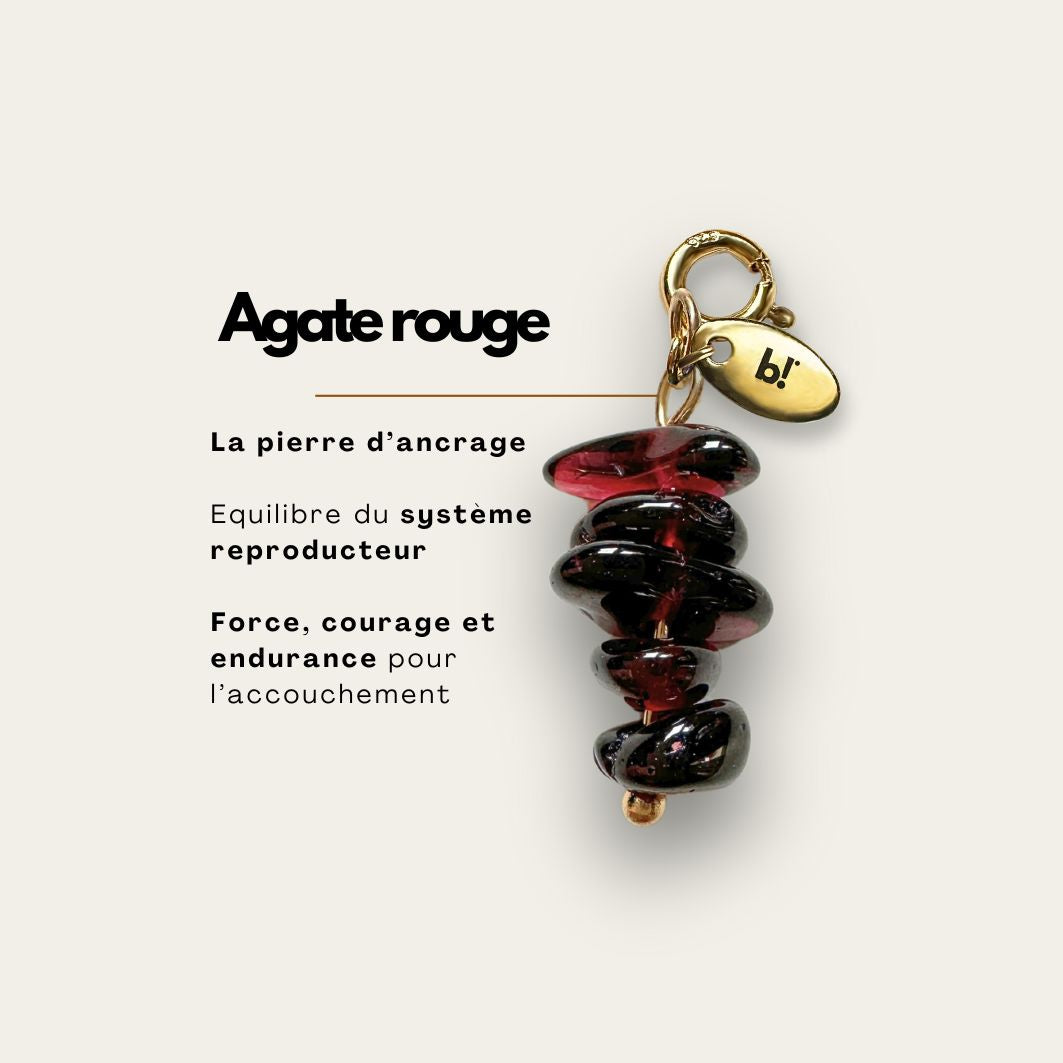 Agate rouge | Charms Bola de Grossesse
