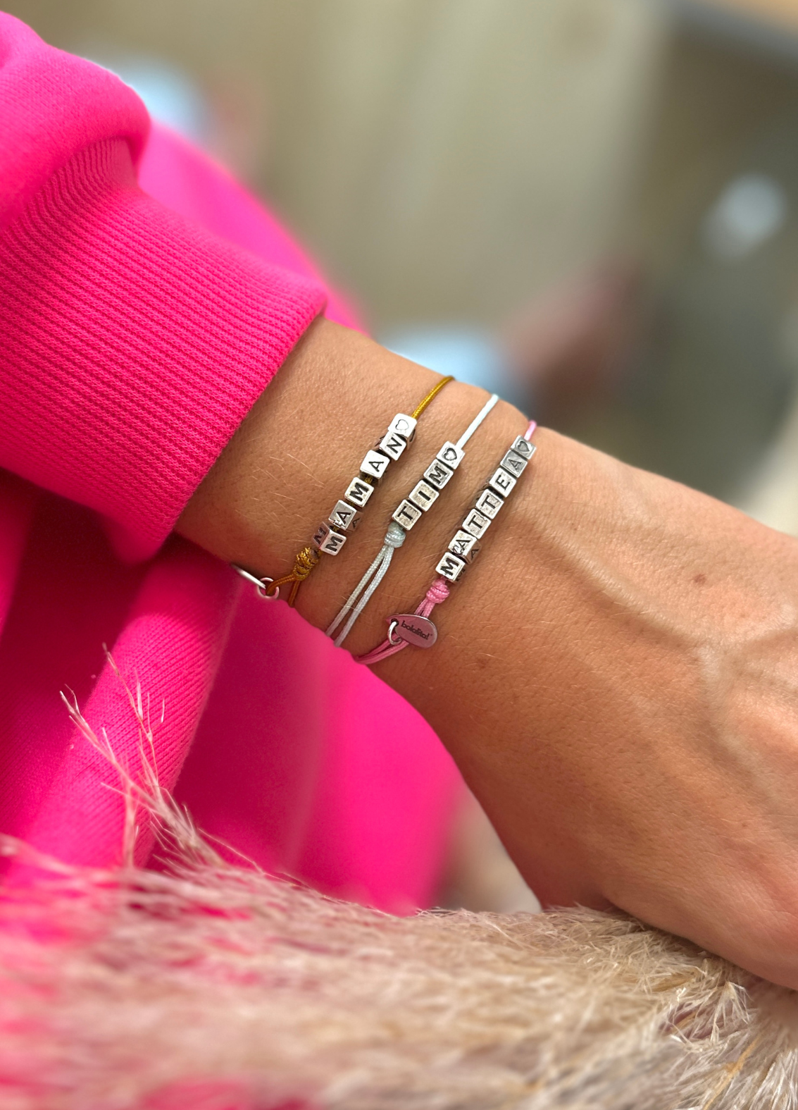 Bracelet lettre prénom personnalisable