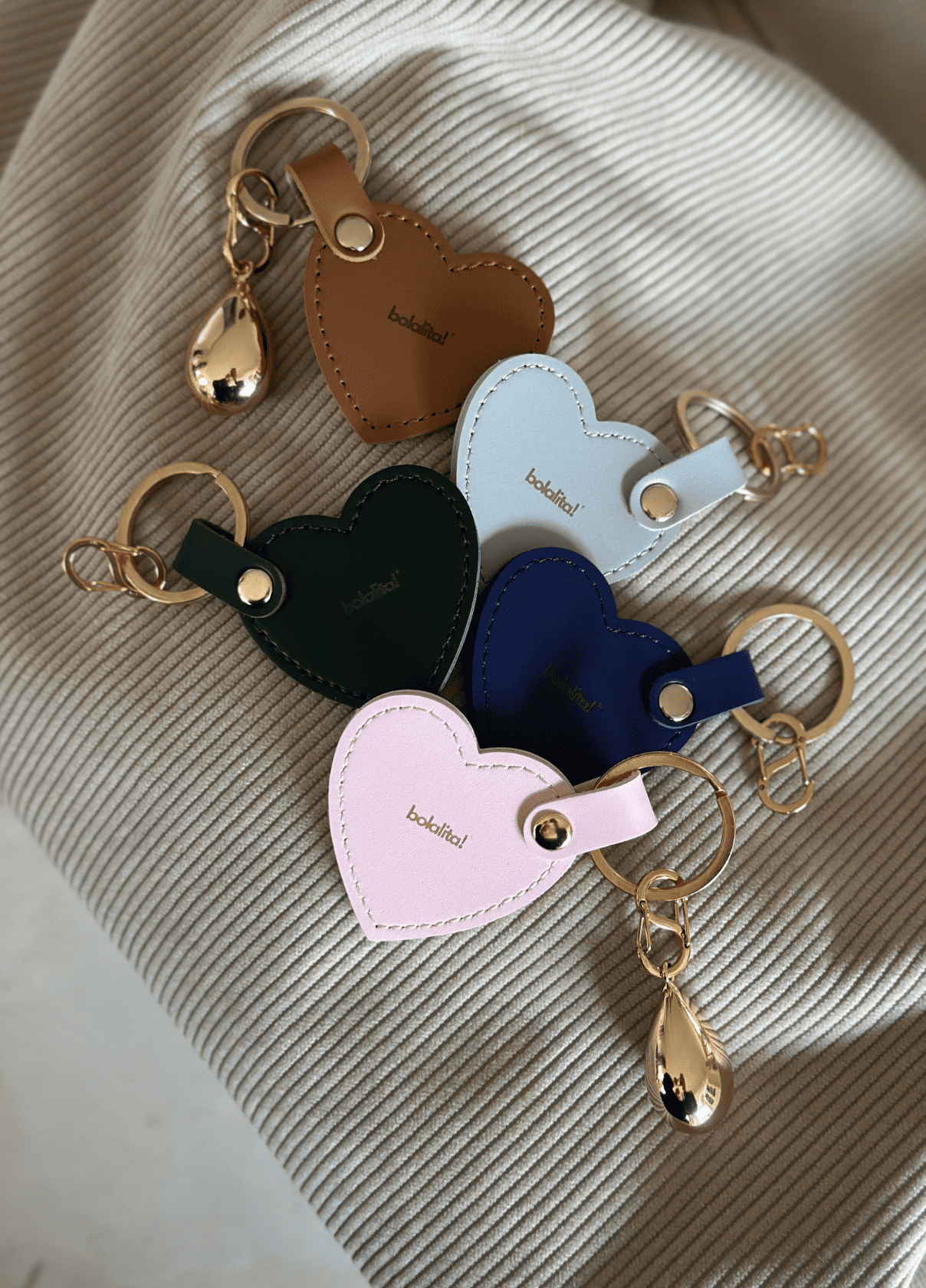 Porte-Bola de Grossesse Personnalisé | Coeur Cuir Bleu