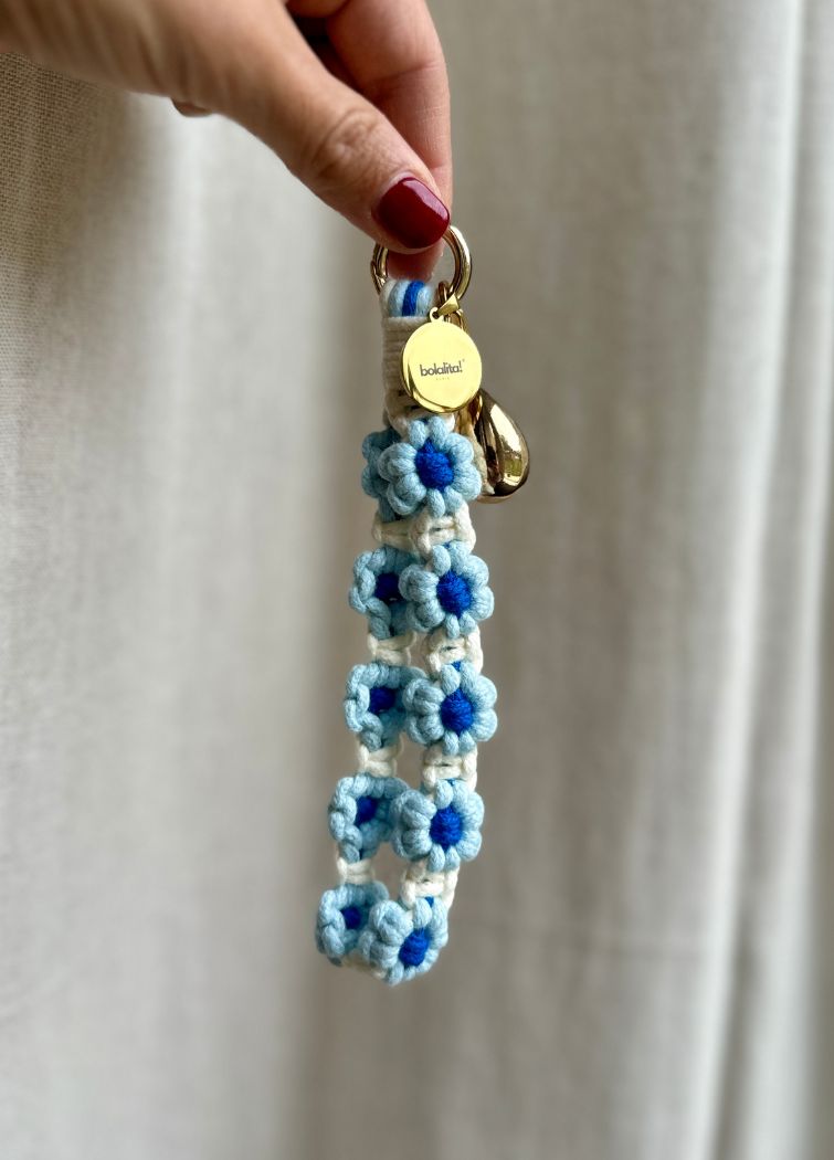 Porte-Bola de Grossesse Personnalisé | Macramé Fleur Turquoise