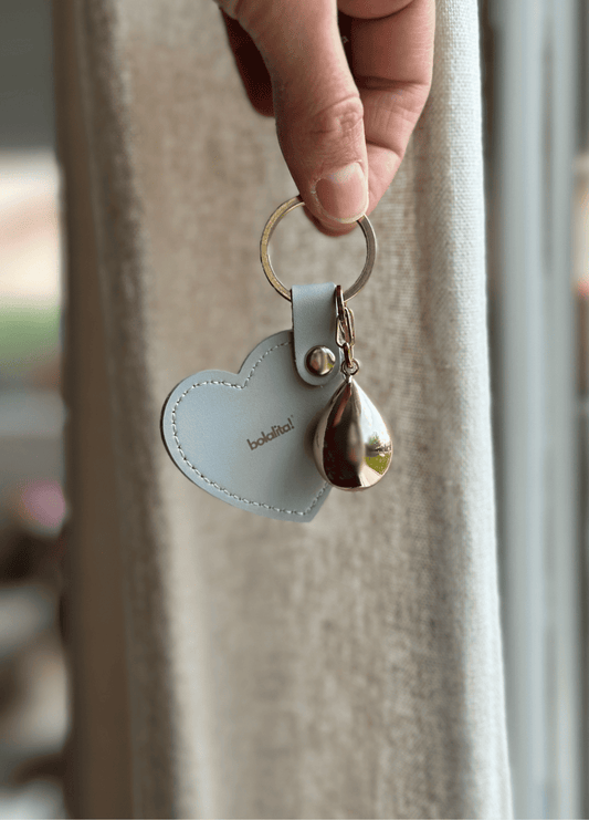 Porte-Bola de Grossesse Personnalisé  | Coeur Cuir Gris