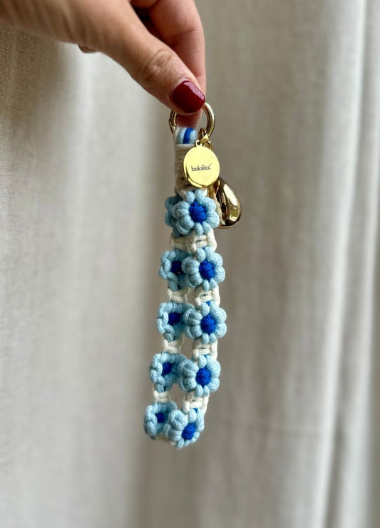 Porte-Bola de Grossesse Personnalisé  | Macramé Fleur Turquoise