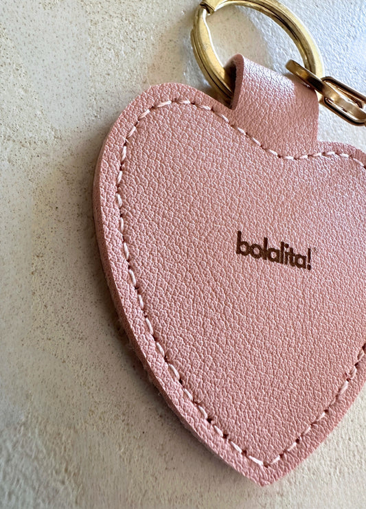 L'amour | Porte-Bola de Grossesse - Coeur Cuir Rose