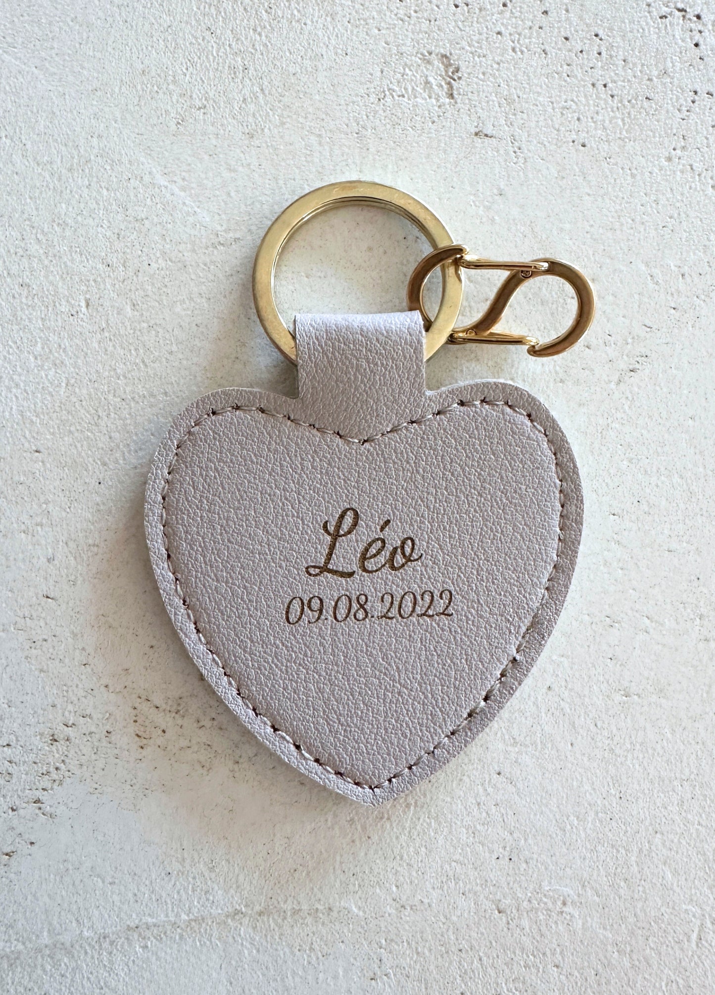 L'amour  | Porte-Bola de Grossesse -  Coeur Cuir Gris