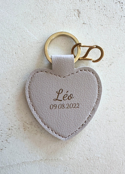 L'amour  | Porte-Bola de Grossesse -  Coeur Cuir Gris
