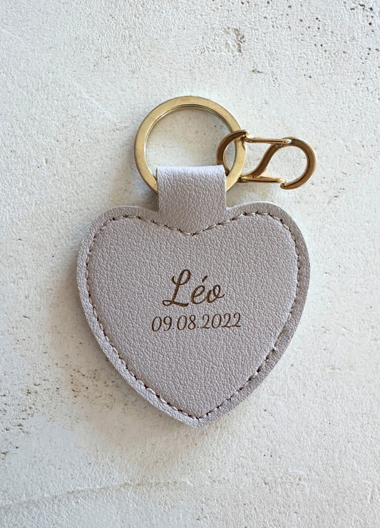 L'amour  | Porte-Bola de Grossesse -  Coeur Cuir Gris