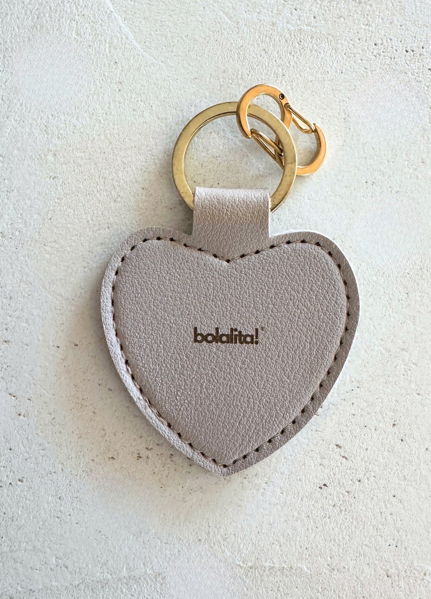 L'amour  | Porte-Bola de Grossesse -  Coeur Cuir Gris