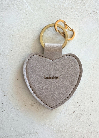 L'amour  | Porte-Bola de Grossesse -  Coeur Cuir Gris